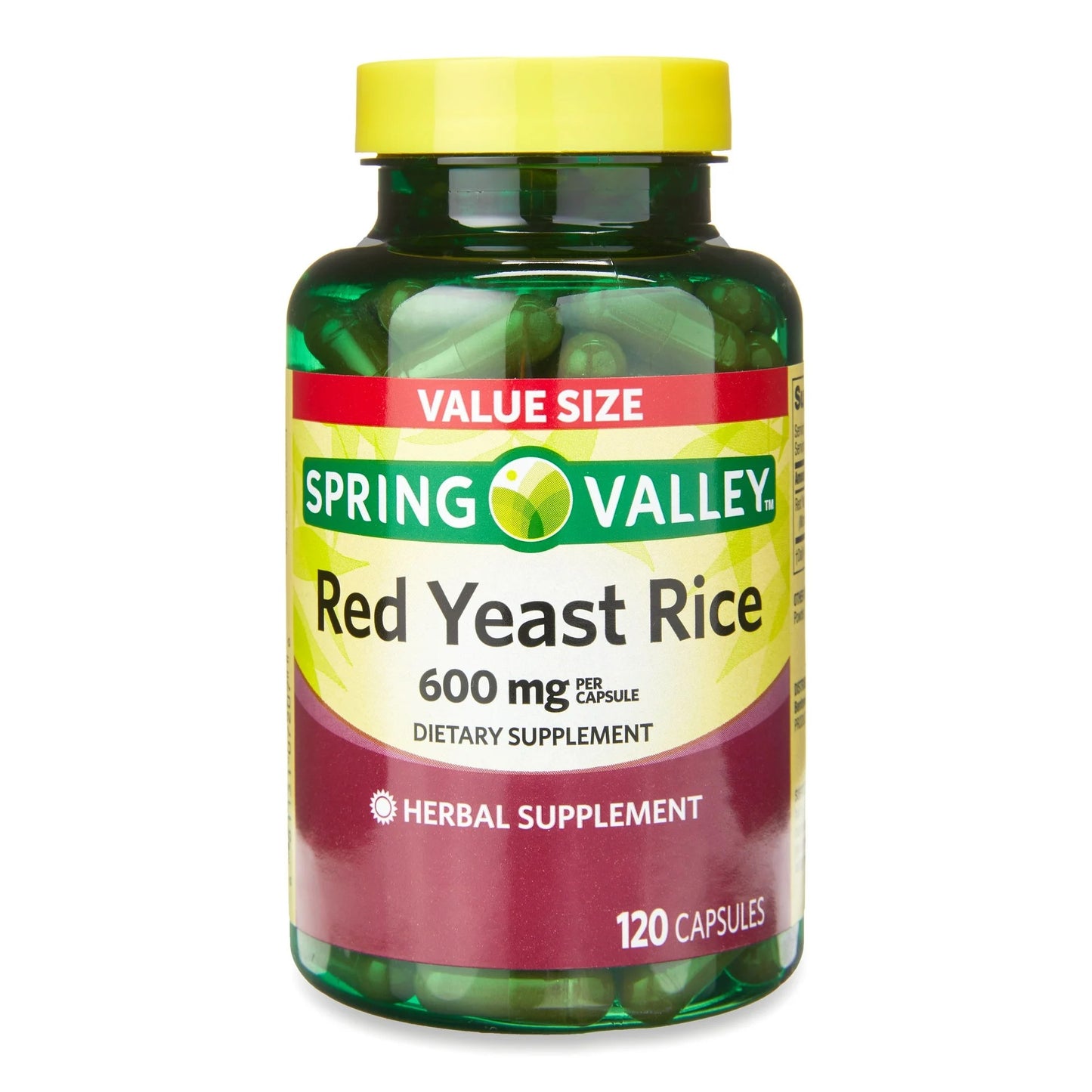Arroz De Levedura Vermelha 600 Mg 120 Capsulas - Spring Valley