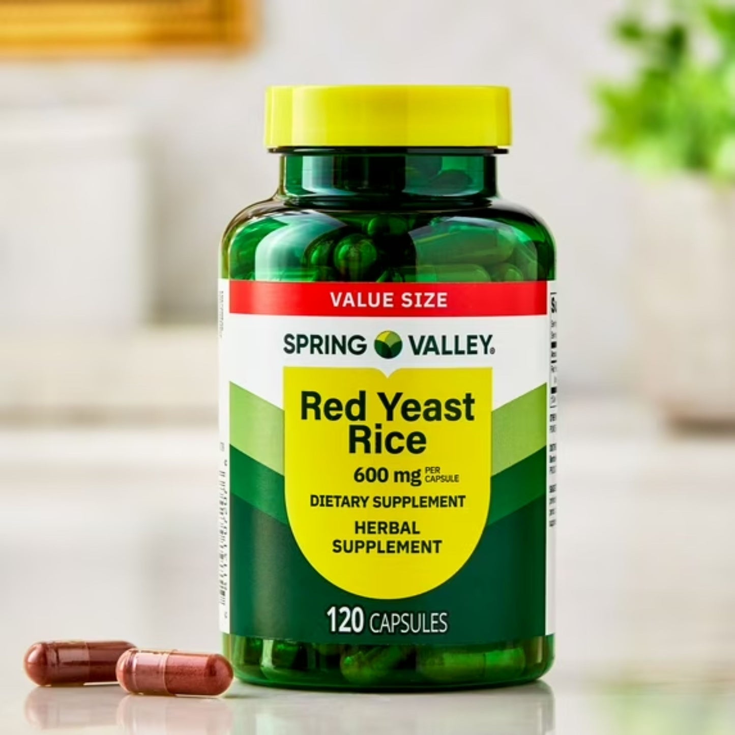 Arroz De Levedura Vermelha 600 Mg 120 Capsulas - Spring Valley