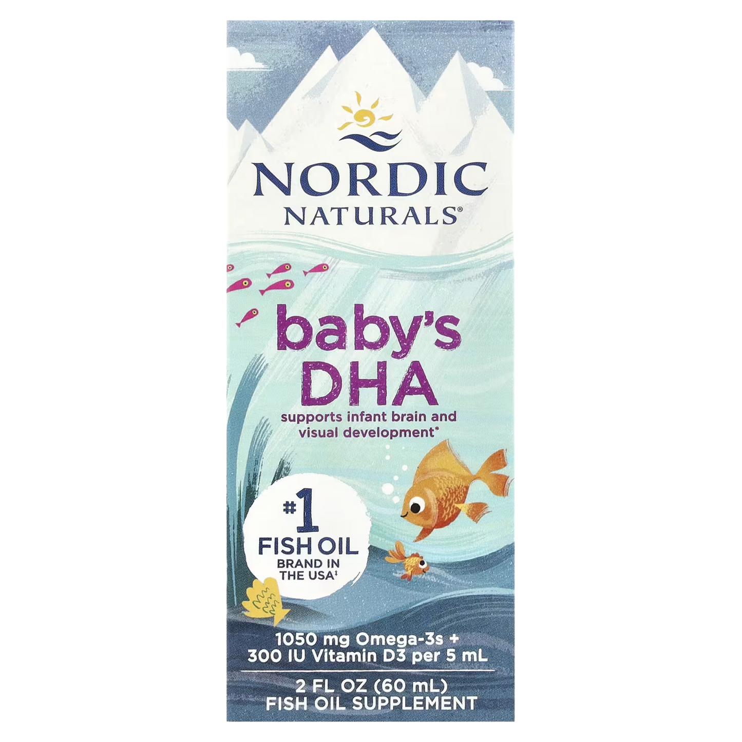 Baby's DHA, 1050 mg Ômega-3 + 300 UI de vit D3 60ml - Nordic Naturals