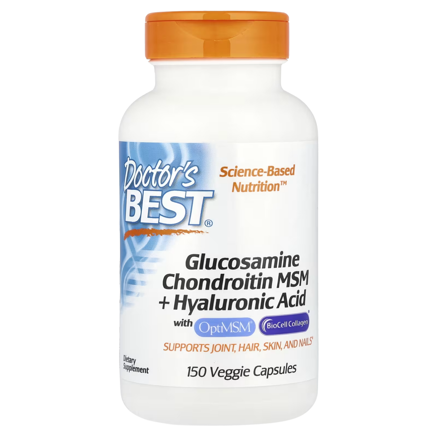 Glucosamina Chondroitin MSM + Ácido Hialurônico 150 Capsulas - Doctor's Best