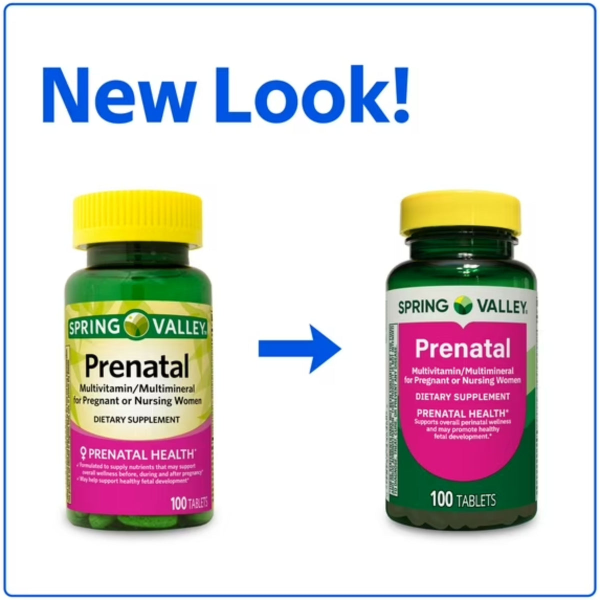 Multivitamínico Pré-natal com 100 Tabletes - Spring Valley