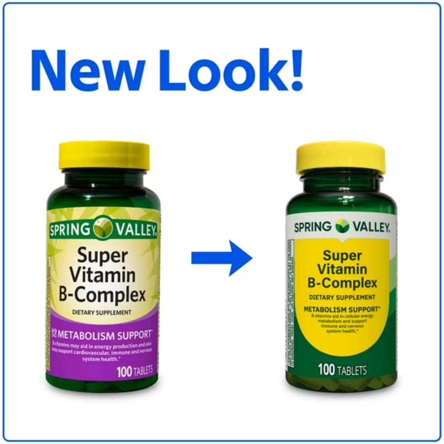 Super Vitamina B Complex 100 Tabletes - Spring Valley