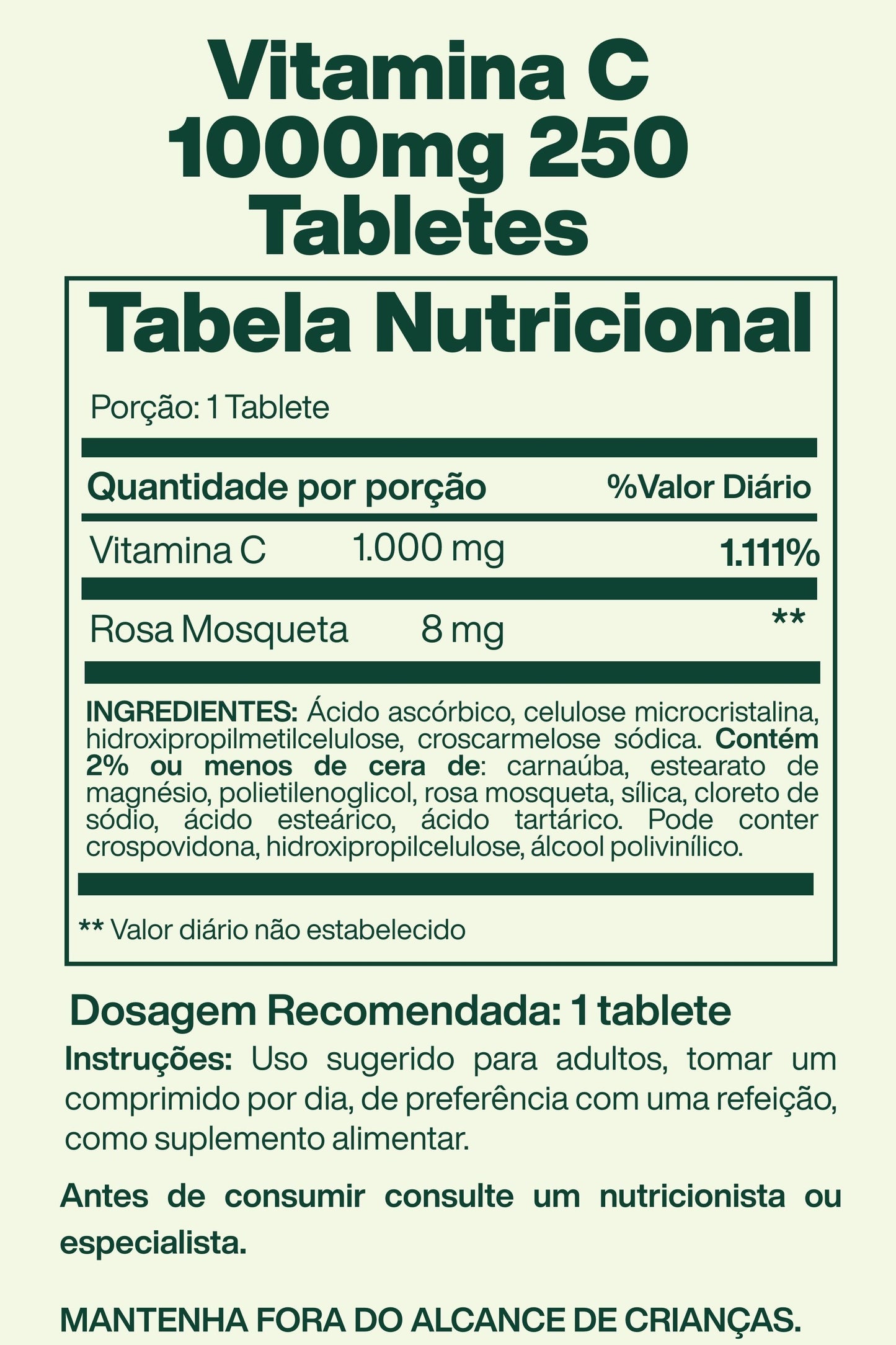 Vitamina C 1000mg 250 Tabletes - Spring Valley