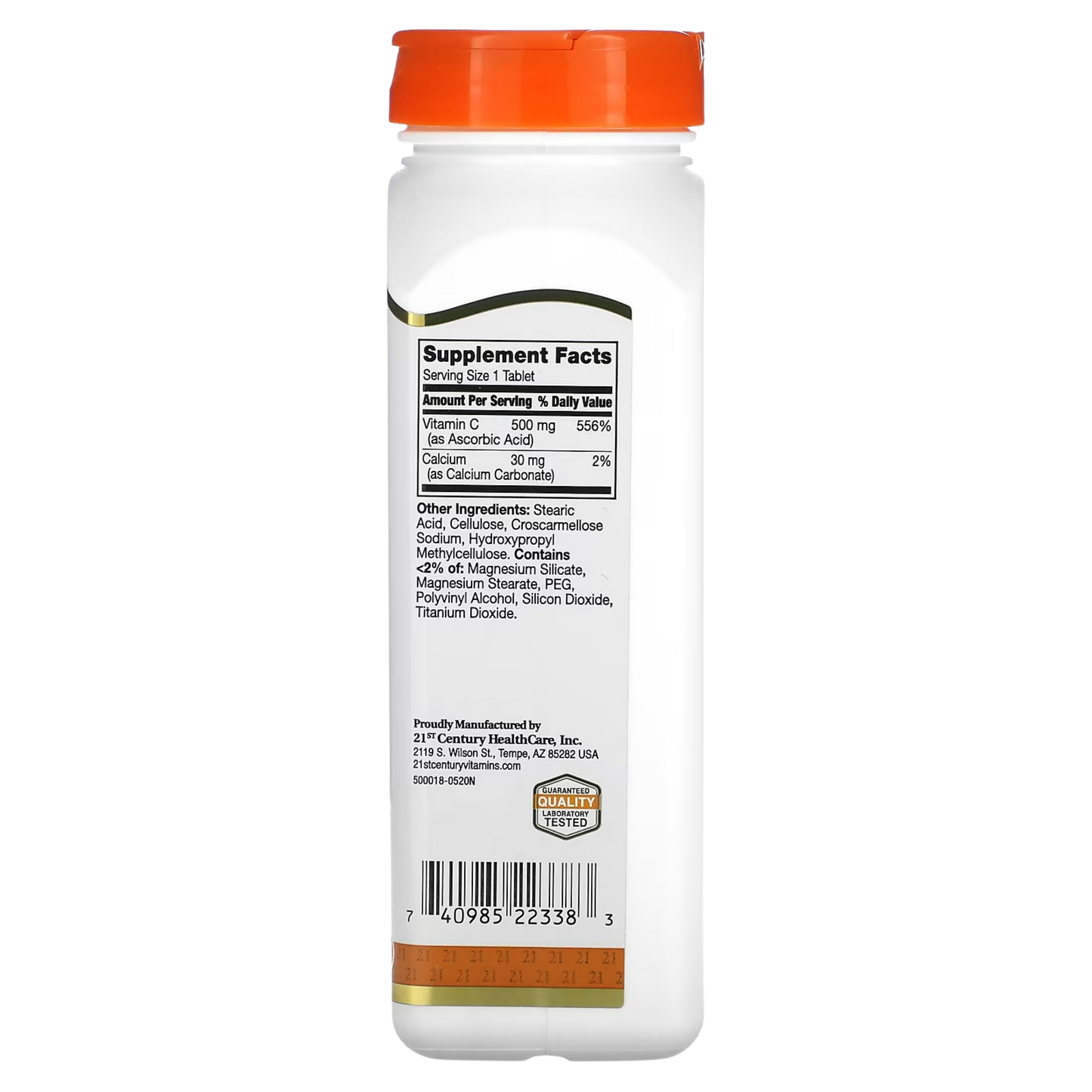 Vitamina C 500 mg 250 Comprimidos - 21st Century