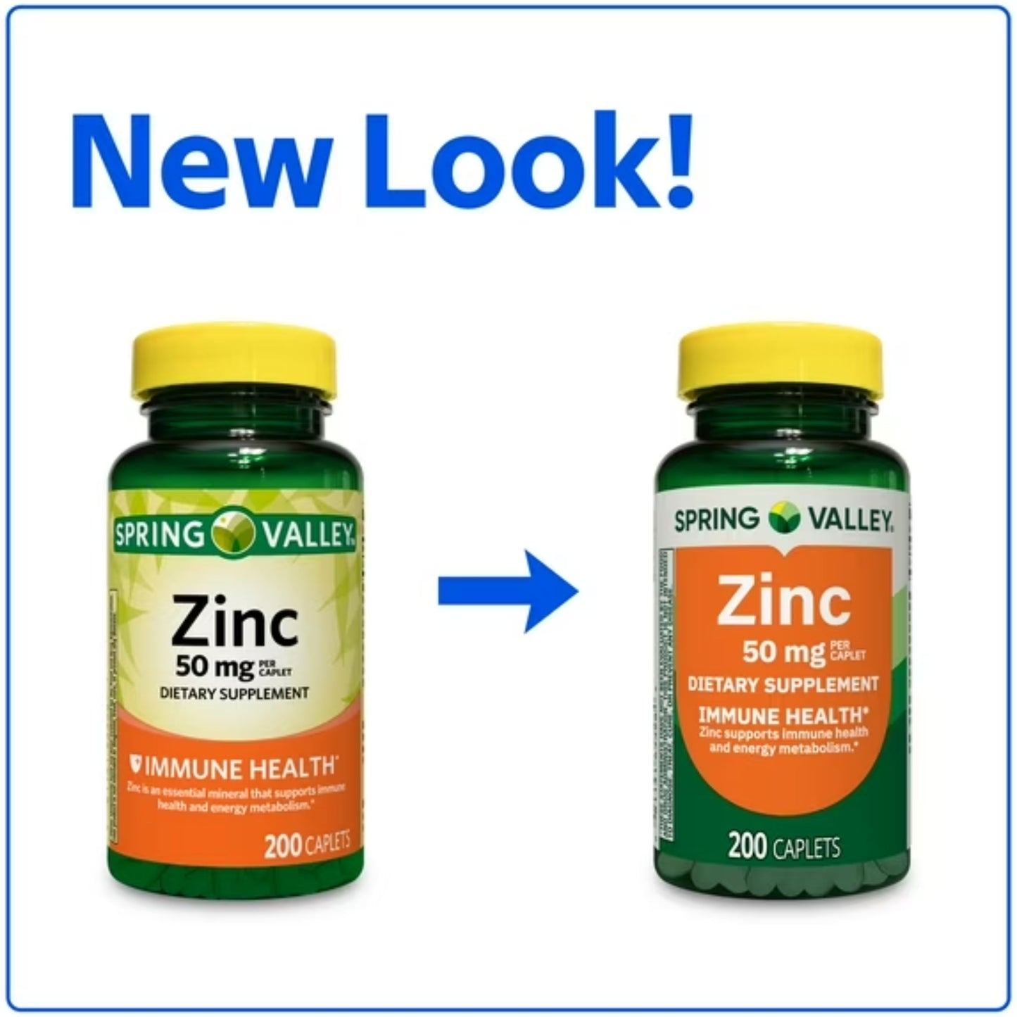 Zinco 50mg 200 Cápsulas - Spring Valley