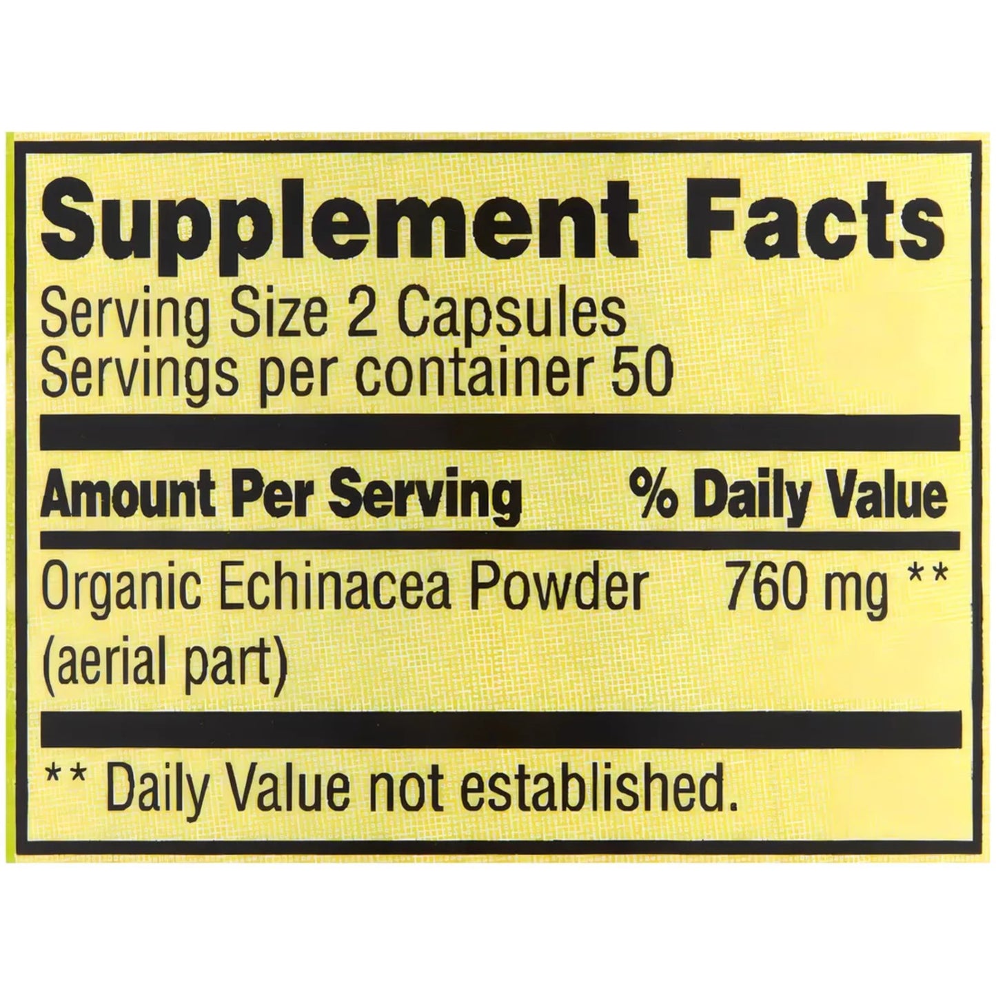 Echinacea Equinacea 760mg 100 Cápsulas - Spring Valley