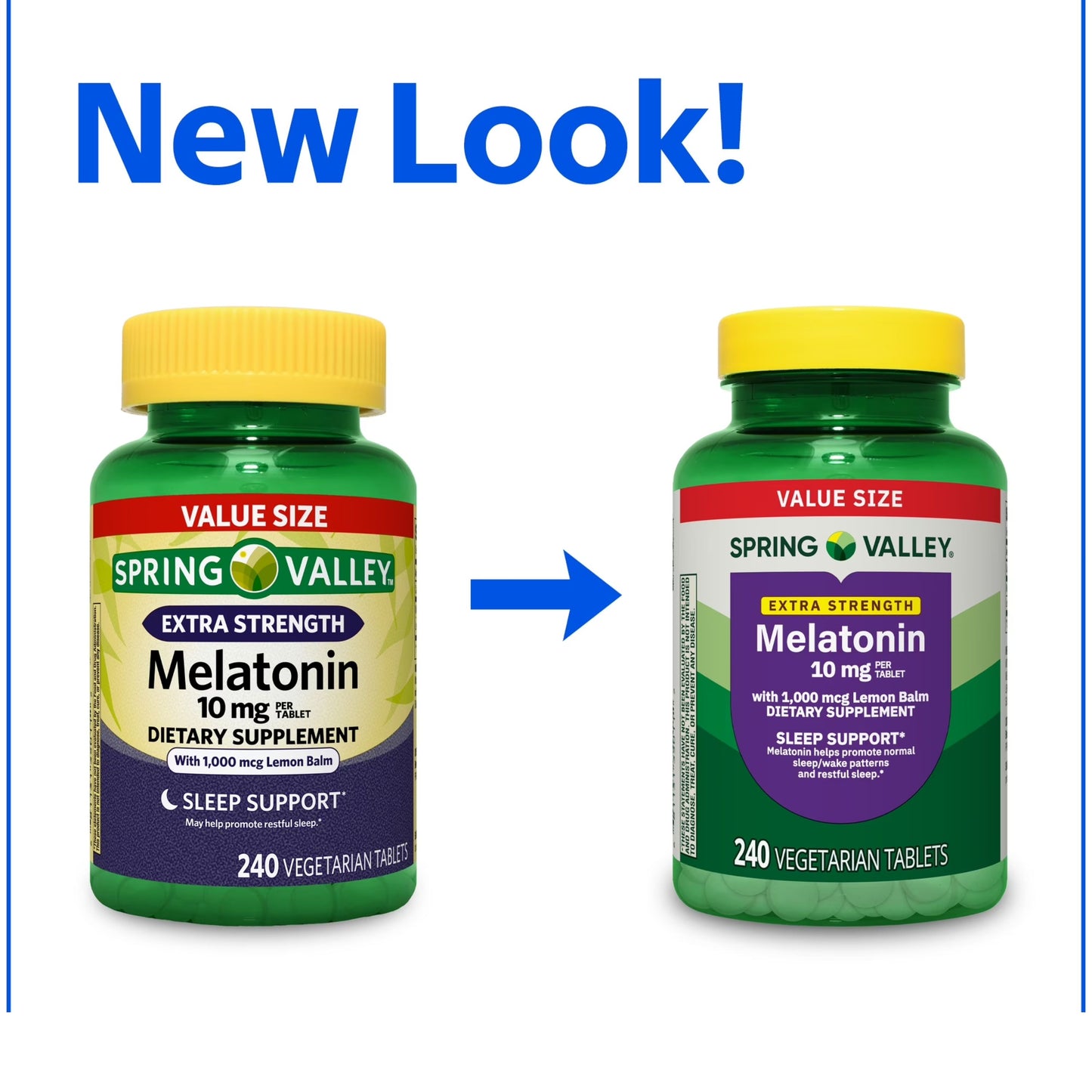 Melatonina 10mg com 240 Tabletes Vegetarianos - Spring Valley