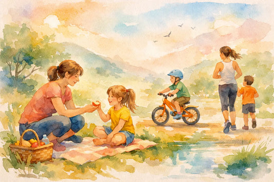 Vida saudável com os filhos na rotina real