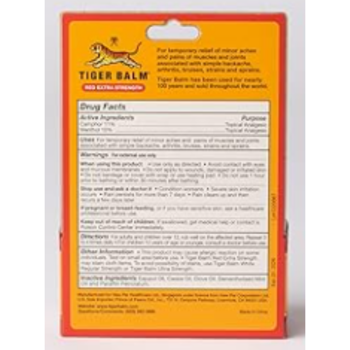 Pomada Dores Fortes Vermelha 18g - Tiger Balm