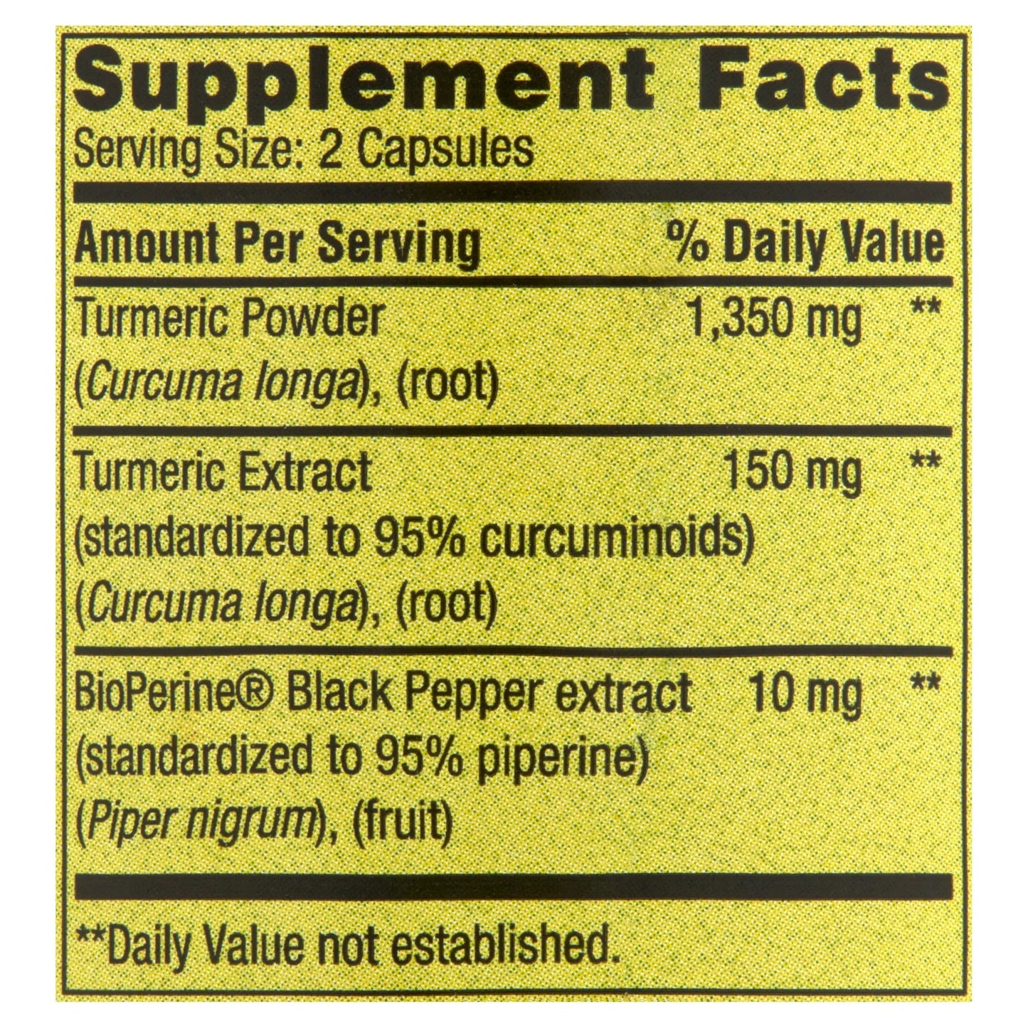 Curcumina Turmeric Ultra Forte 1500 mg com 90 Cápsulas - Spring Valley