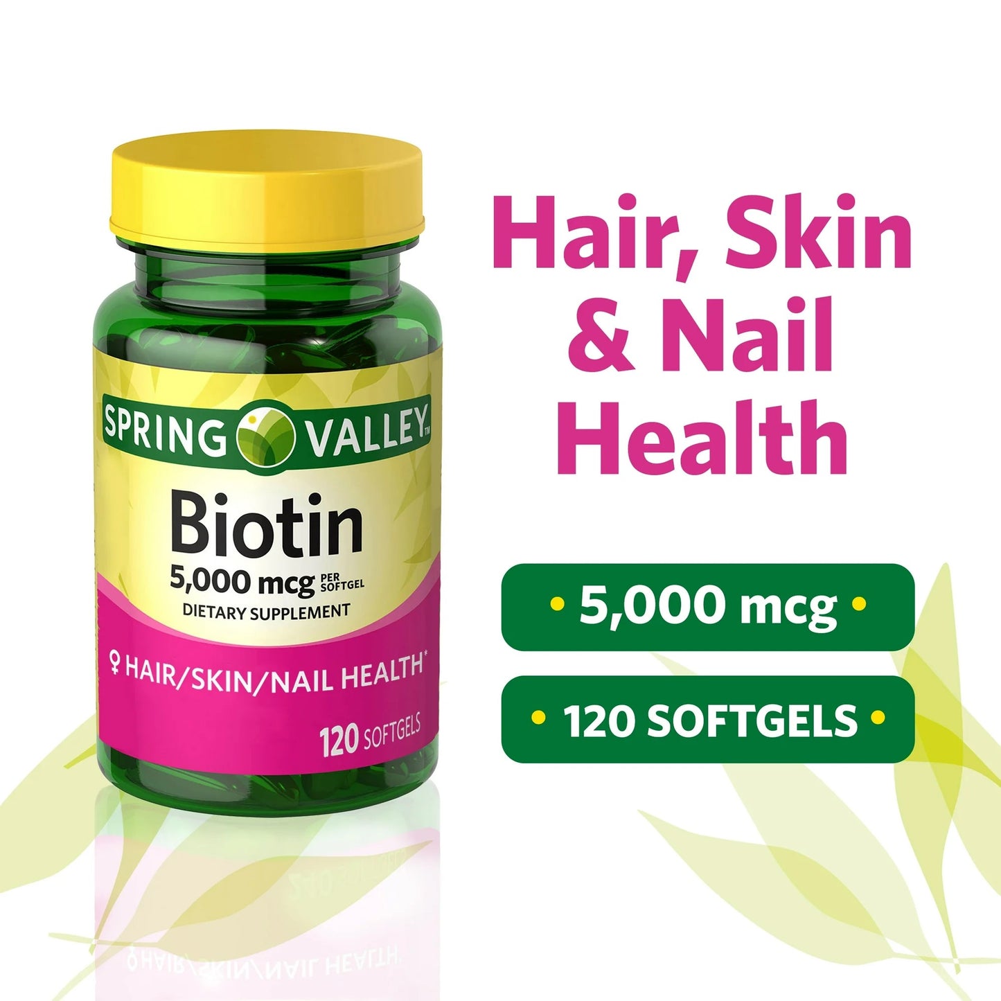 Biotina 5.000mcg 120 Softgel - Spring Valley