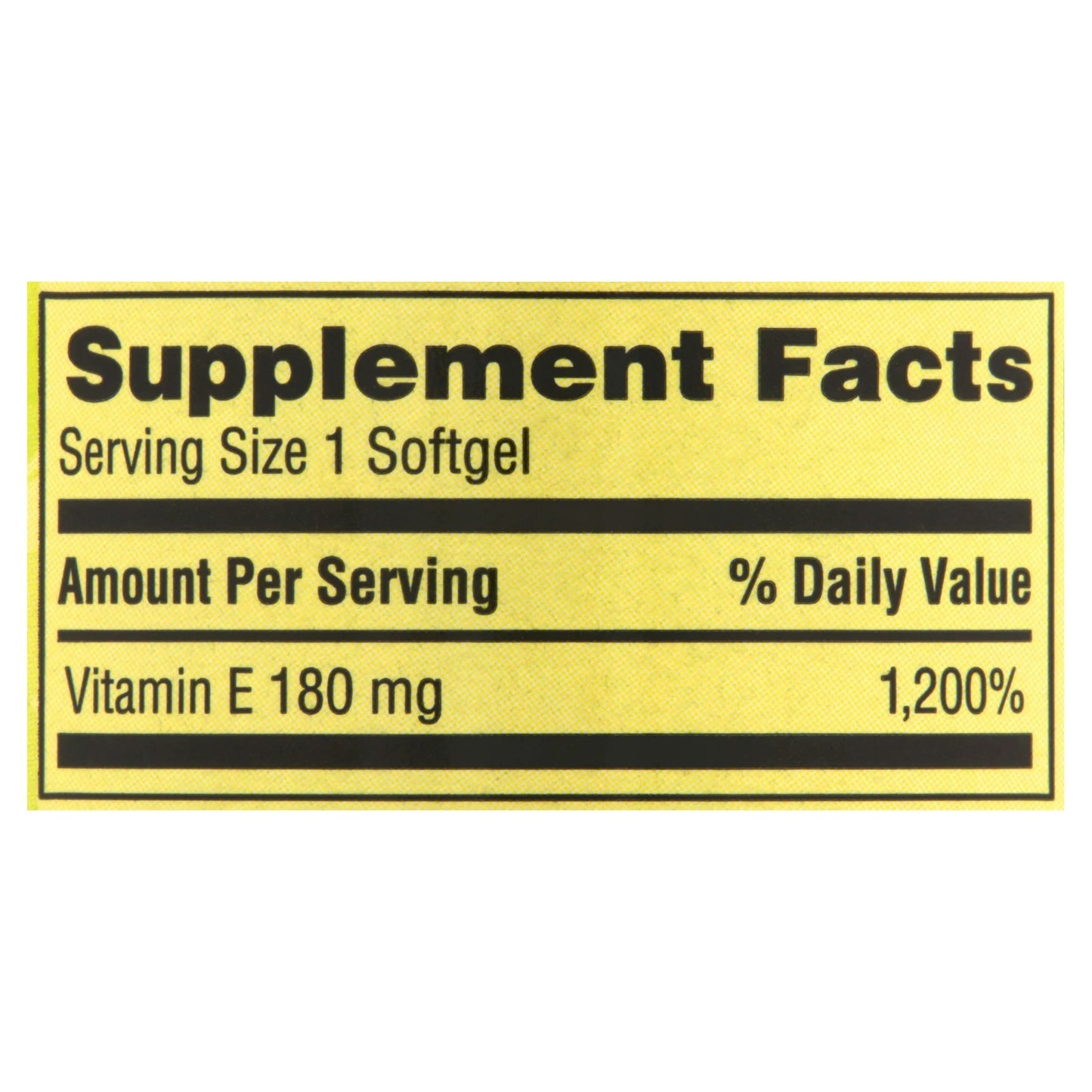 Vitamina E 180 mg 400 iu com 100 Softgel - Spring Valley