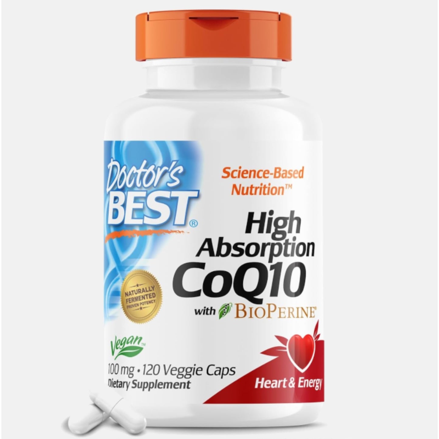 Coenzima Q10 Bioperine 100mg 120 Capsulas vegetais - Doctor's Best