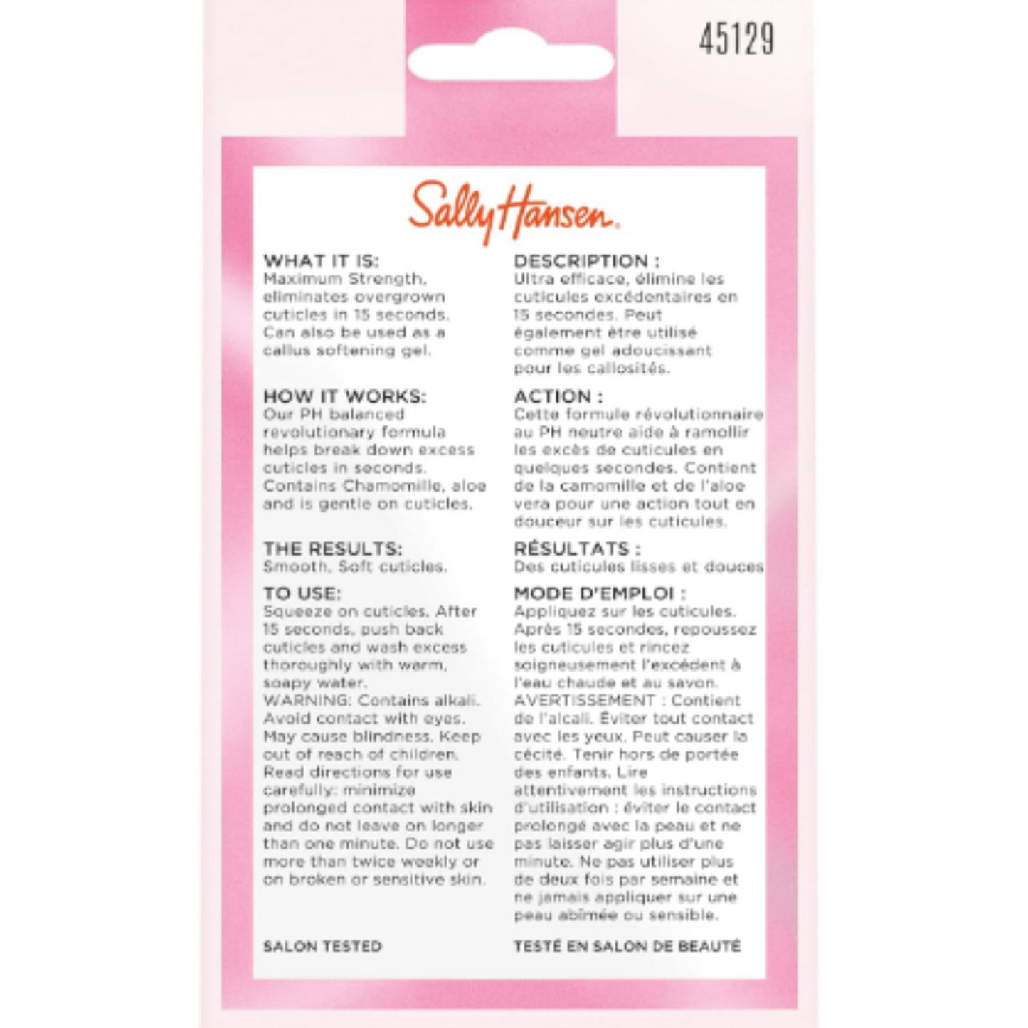 Removedor Instantâneo De Cutículas 30 Ml - Sally Hansen