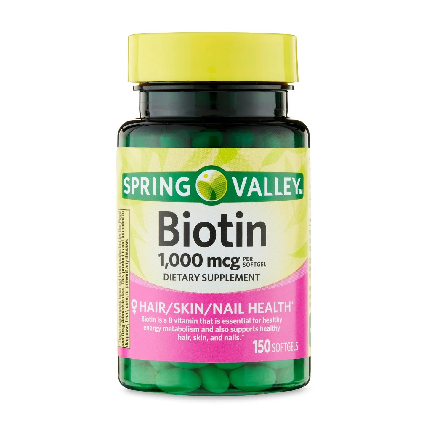 Biotina 1.000mcg 150 Softgel - Spring Valley