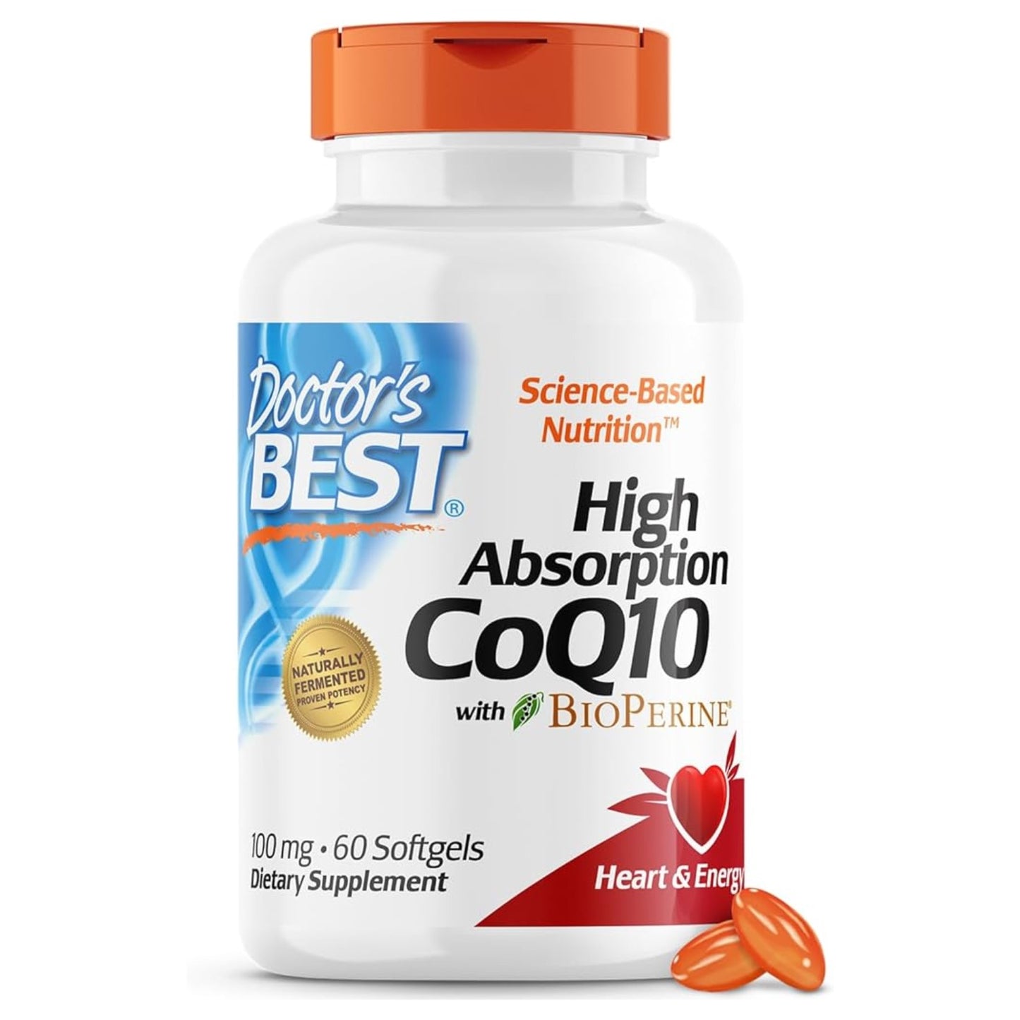 Coenzima CoQ10 com BioPerine 100mg 60 Softgels - Doctor's Best