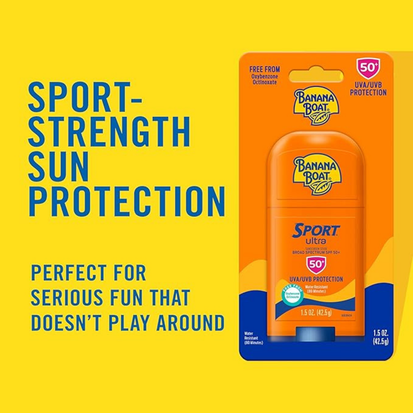 Banana Boat Sport Ultra, Broad Spectrum Sunscreen Stick, SPF 50, 1.5oz.