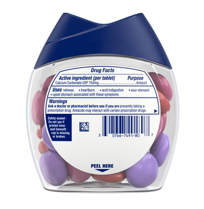 Anti Ácido Tabletes Mastigáveis, Assorted Berries , 32 Tabletes - Tums