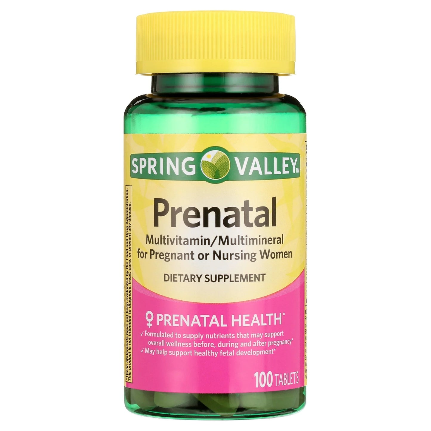 Multivitamínico Pré-natal com 100 Tabletes - Spring Valley