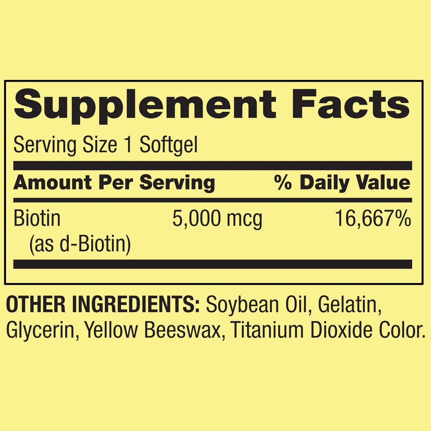 Biotina 5.000mcg 120 Softgel - Spring Valley