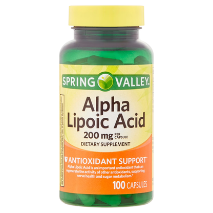 Ácido Alfa Lipóico 200 mg , 100 cápsulas - Spring Valley