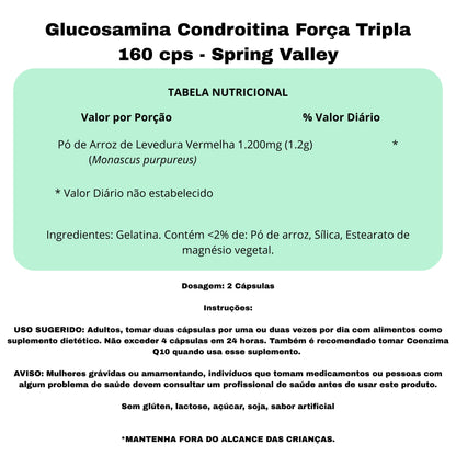 Arroz De Levedura Vermelha 600 Mg 120 Capsulas - Spring Valley