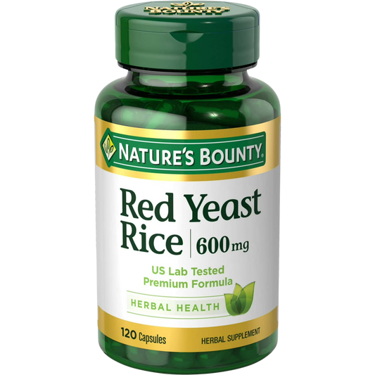 Arroz de Levedura Vermelha 600 mg , 120 cápsulas - Nature's Bounty