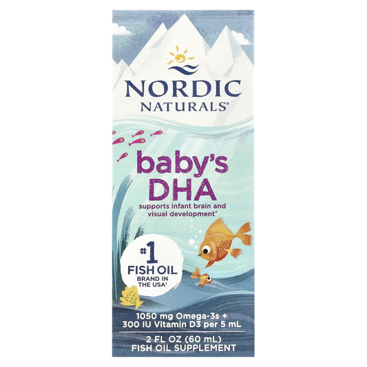 Baby's DHA, 1050 mg Ômega-3 + 300 UI de vit D3 60ml - Nordic Naturals