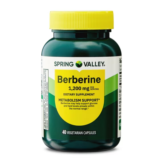 Berberina 1200mg 40 Cápsulas - Spring Valley