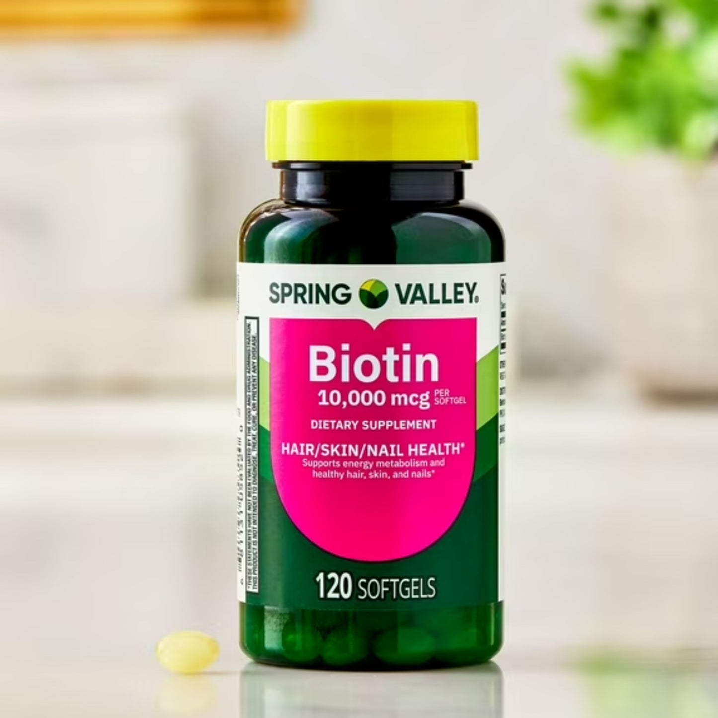 Biotina 10.000mcg com 120 Cápsulas - Spring Valley