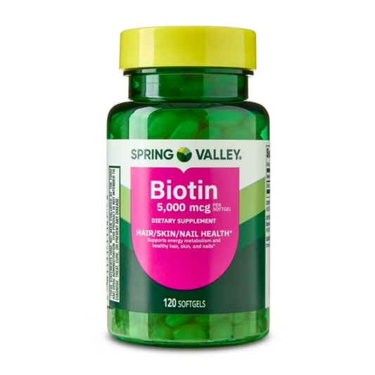 Biotina 5.000mcg 120 Softgel - Spring Valley
