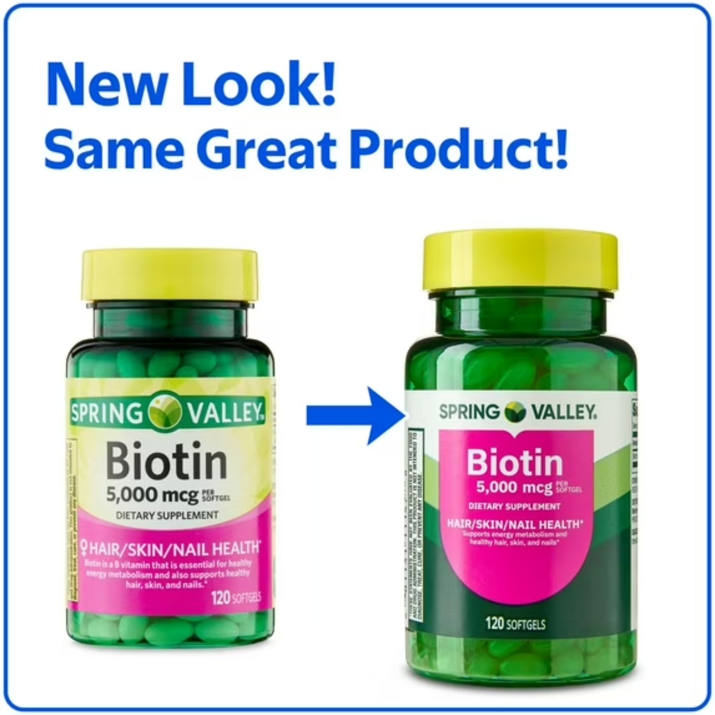 Biotina 5.000mcg 120 Softgel - Spring Valley