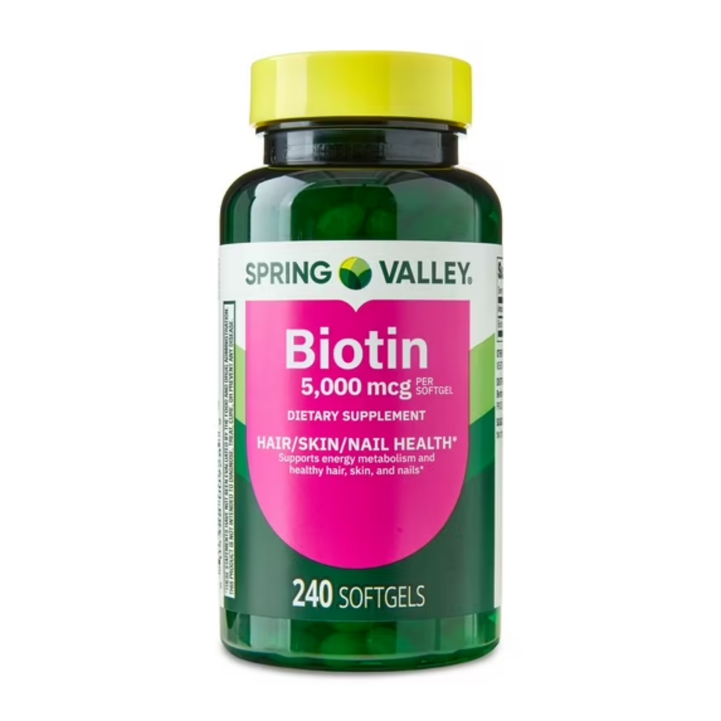 Biotina 5.000mcg 240 Softgel - Spring Valley