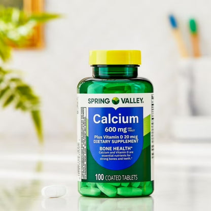 Cálcio 600mg + Vitamina D3 20mcg com 100 Tabletes
