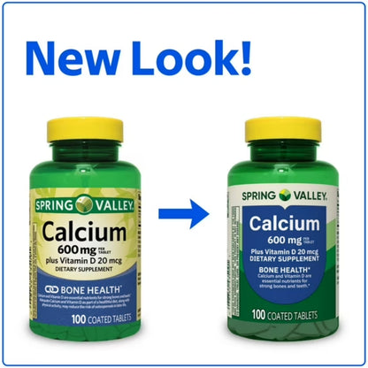 Cálcio 600mg + Vitamina D3 20mcg com 100 Tabletes