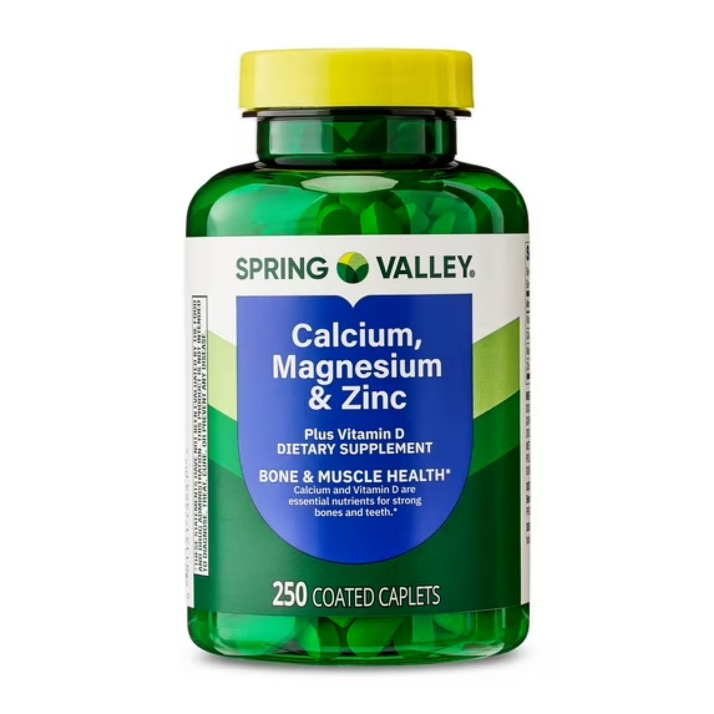 Calcio Magnésio Zinco e Vitamina D3 com 250 Capsulas Revestidas - Spring Valley