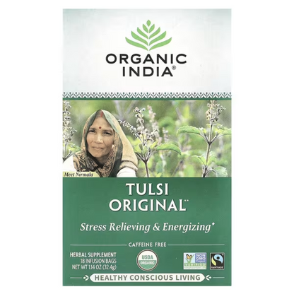 Chá Tulsi Original S/ Cafeína 18 Sacos de Infusão, 32,4 g - Organic India