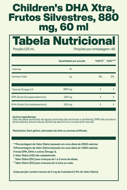 Children's DHA Xtra, Frutos Silvestres, 880 mg, 60 ml - Nordic Naturals