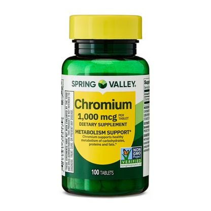 Chromium 1000mcg e 100 tabletes - Spring Valley