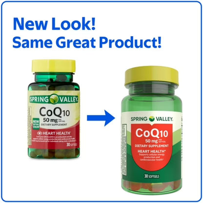 CoQ10, 50 mg, 30 Count - Spring Valley