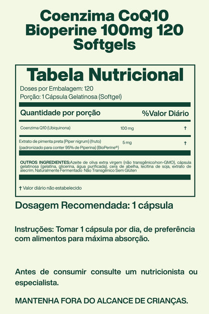 Coenzima CoQ10  Bioperine 100mg 120 Softgels - Doctor`s Best