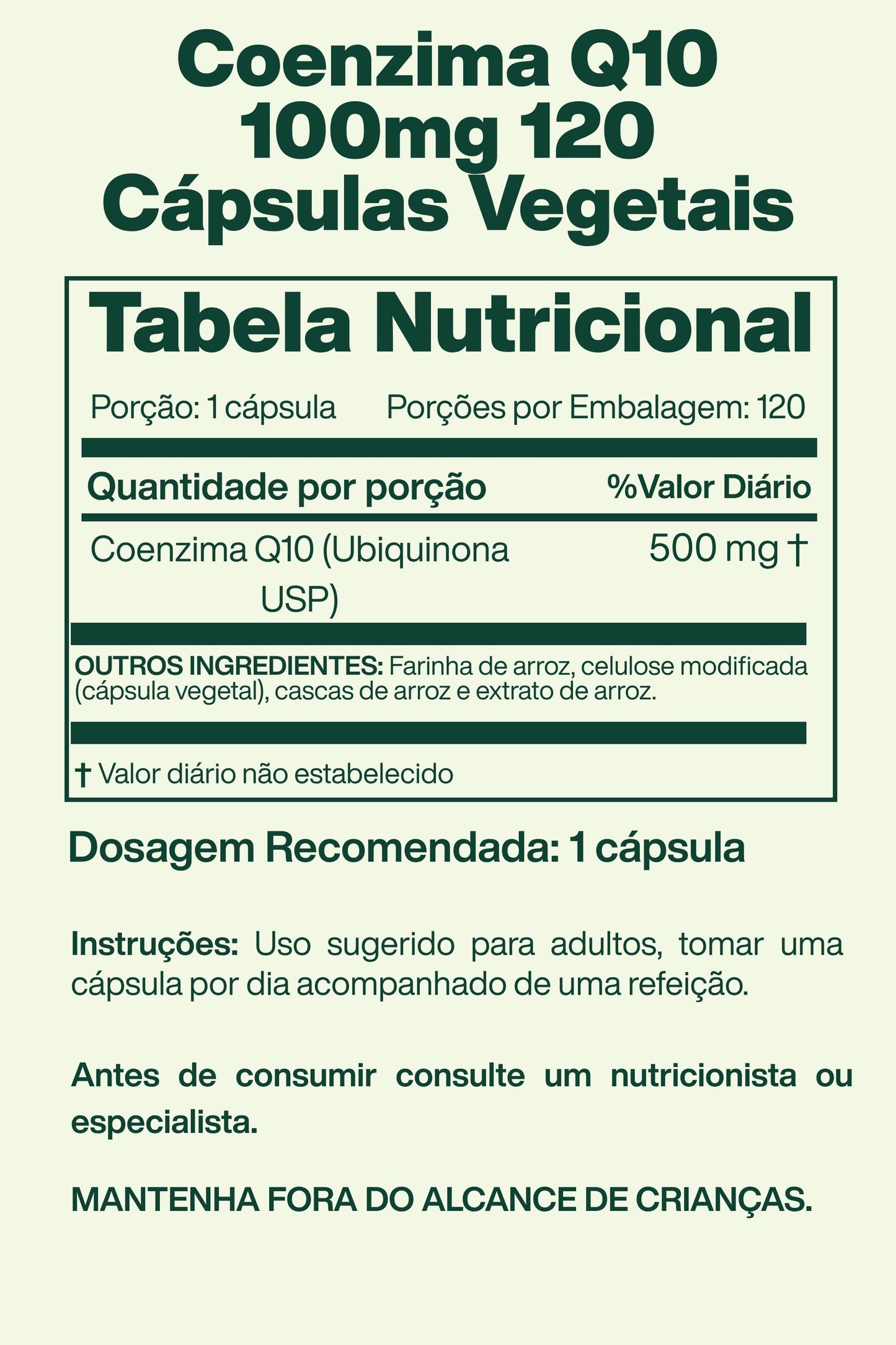 Coenzima Q10 100mg 120 Cápsulas Vegetais - Lake Avenue Nutrition