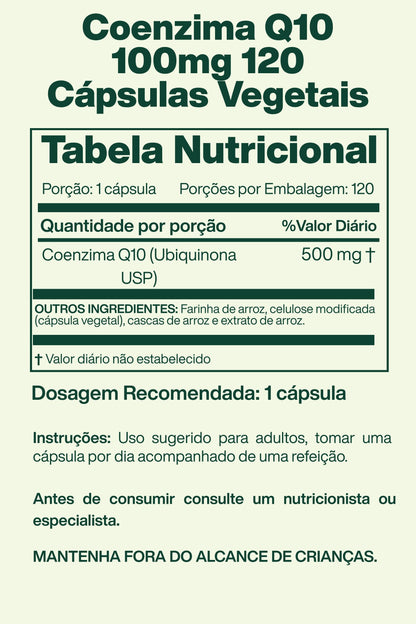 Coenzima Q10 100mg 120 Cápsulas Vegetais - Lake Avenue Nutrition