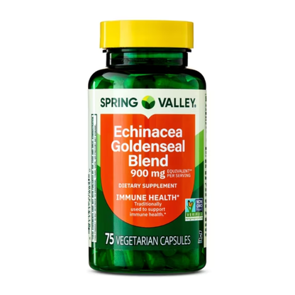 Echinacea Mistura Goldenseal 900mg e 75 Cápsulas Vegetarianas - Spring Valley