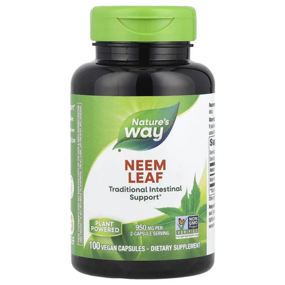 Folha de Neem 475mg com 100 Cápsulas Veganas - Nature's Way