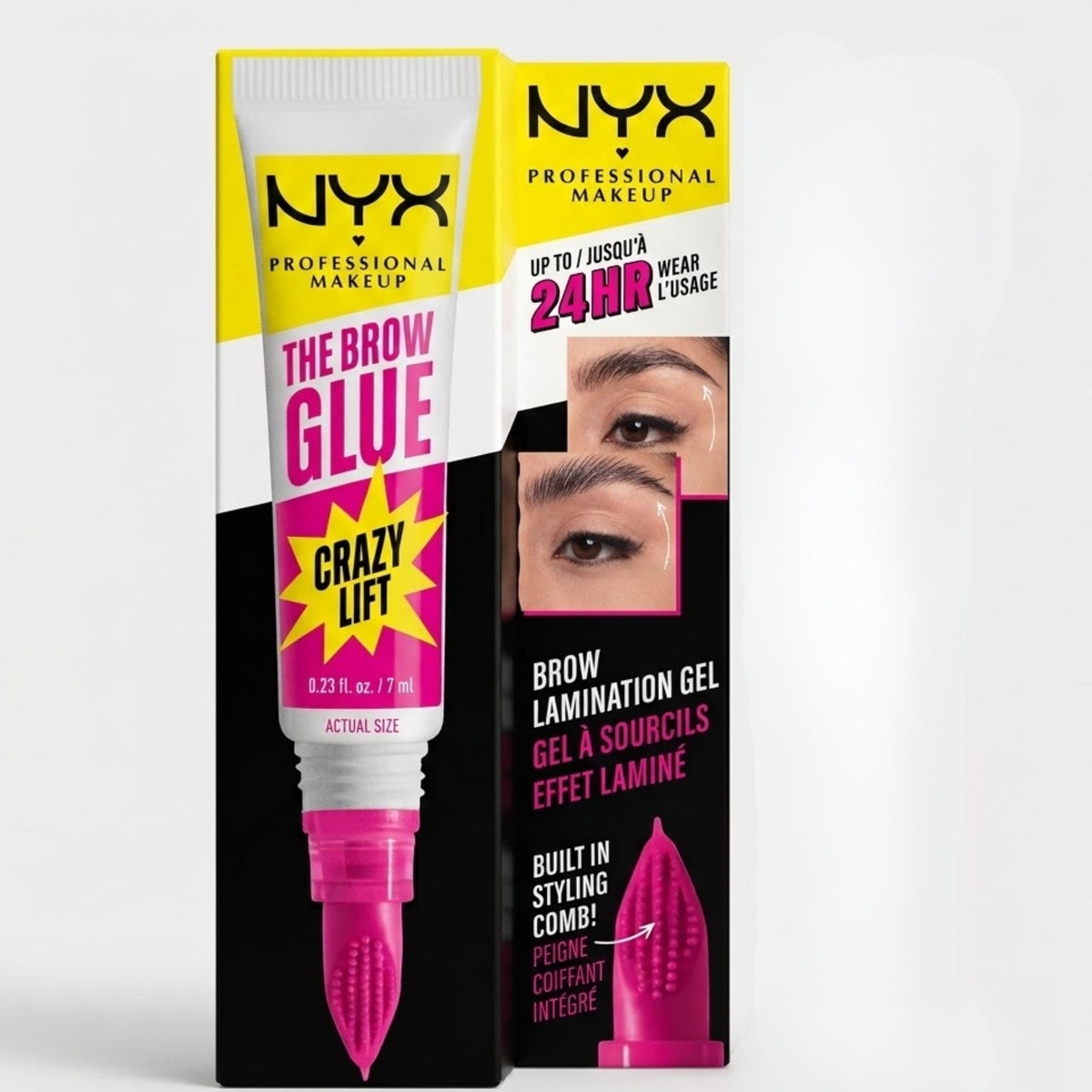 Gel Cola de Sobrancelha Incolor The Brow Glue , Pente Embutido - NYX