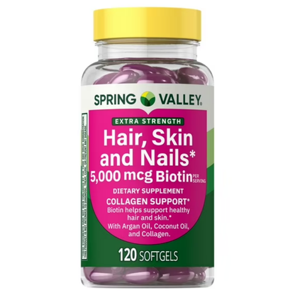 Hair Skin Nail com 120 Softgels - Spring Valley