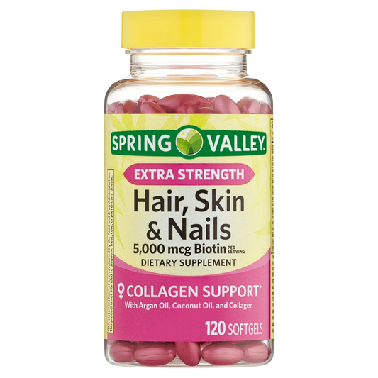 Hair Skin Nail com 120 Softgels - Spring Valley