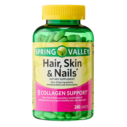 Hair, Skin & Nails 240 Cápsulas - Spring Valley