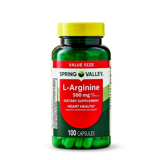 L-Arginina 500mg 100 Cápsulas - Spring Valley